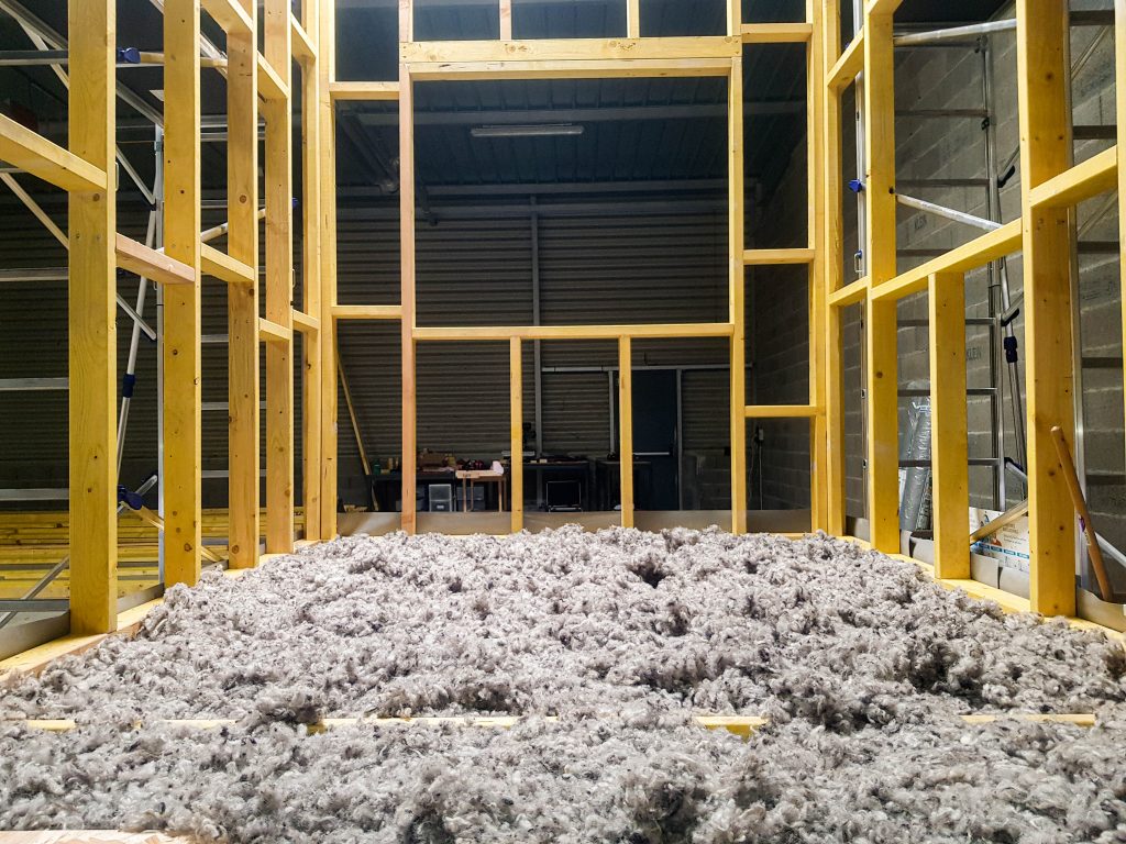 isolant sol tiny house laine de mouton en vrac