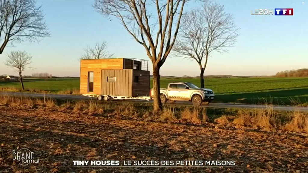 transport lors du reportage sur les tiny house sur TF1