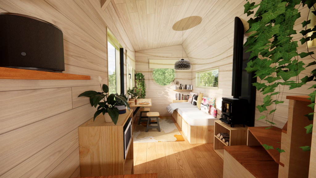 une tiny house ossature bois plus personnalisable qu'une tiny house container