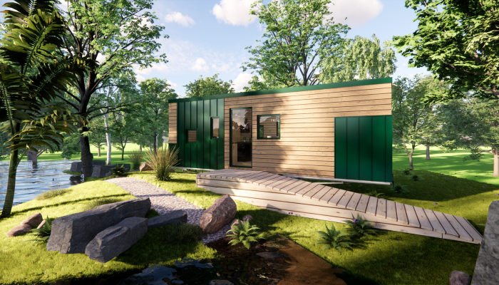 tiny house avec baie vitrée