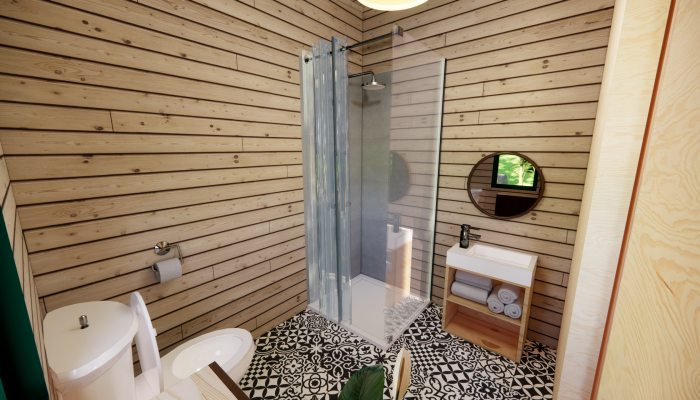 tiny house avec baie vitrée