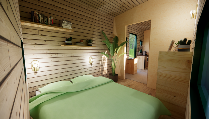 tiny house avec baie vitrée