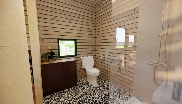 tiny house avec baie vitrée